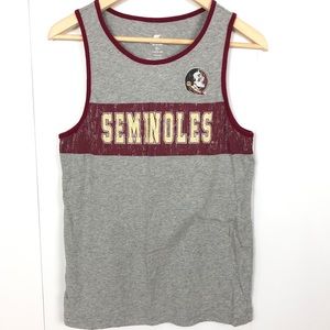 SEMINOLES Florida State Mascot Tank Top Gray Small